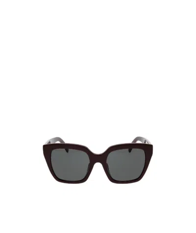 Celine Geometric Frame Sunglasses In Brown