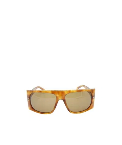 Celine Geometric Frame Sunglasses In Brown