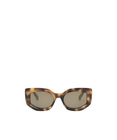 Celine Geometric Frame Sunglasses In Nude