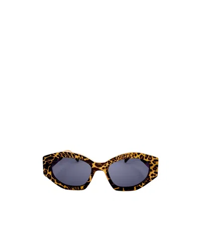 Celine Geometric Frame Sunglasses In Purple