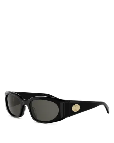 Celine Geometric Sunglasses, 57mm In Metallic