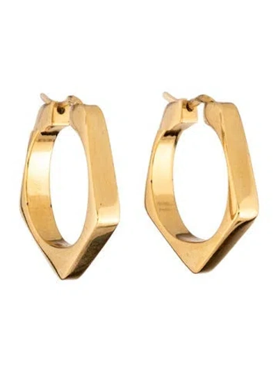 Pre-owned Celine Geometrical Hoop Earrings In Multicolor