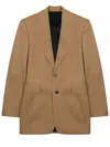 Celine Colonne Wool Jacket In Brown