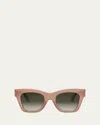 Celine Glittery Bold Acetate Cat-eye Sunglasses In Brown