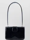 Celine Glossy Rectangular Top Handle Shoulder Bag In Black
