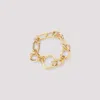 Celine Gold Brass Modern Thin Gourmette Bracelet In Gold