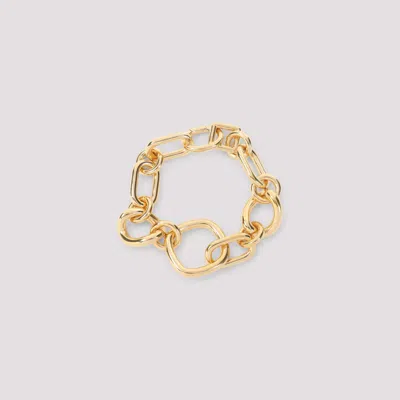CELINE CELINE GOLD BRASS MODERN THIN GOURMETTE BRACELET