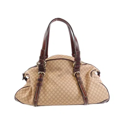 Pre-owned Celine Gold Canvas Shoulder Bag ()