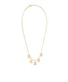 Celine Gold-faced Brass Enamel Necklace In Yellow