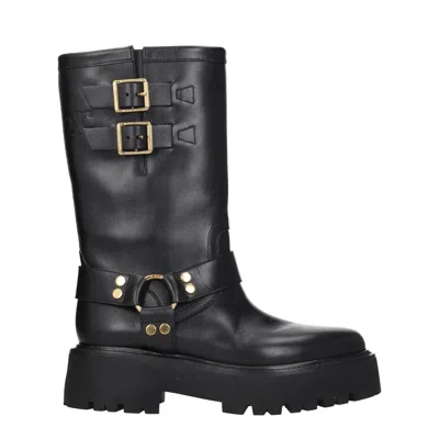Celine Gold Leather Ankle