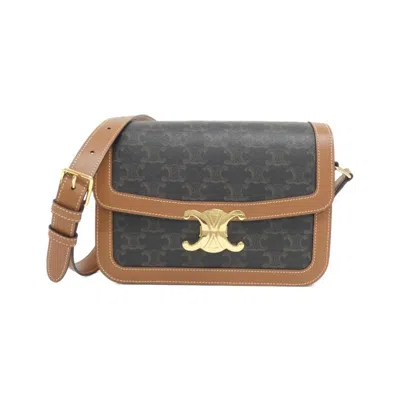 Pre-owned Celine Gold Leather Shoulder Bag ()