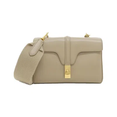 Pre-owned Celine Gold Leather Shoulder Bag ()