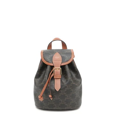 Pre-owned Celine Gold Pvc Leather Backpack ()