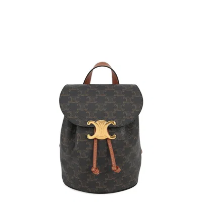 Pre-owned Celine Gold Pvc Leather Backpack ()