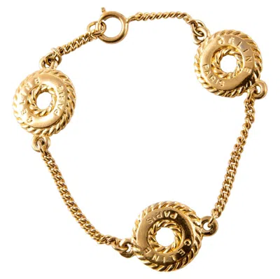Pre-owned Celine Gold Tone Chain Bracelet In Multi