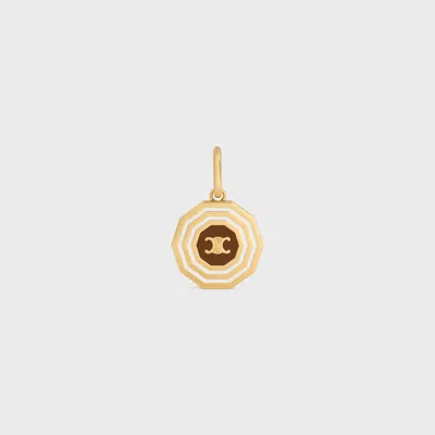 Celine Golden Octagonal Pendant With Decoration