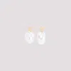 Celine Golden Signature Pearl Drop Earrings In Metallic