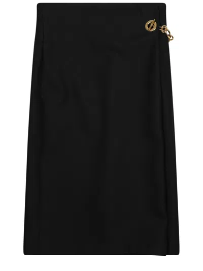 Celine Gonna A Portafoglio Con Dettaglio Catena In Black