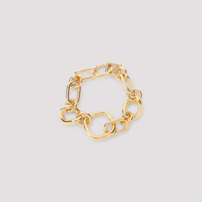 Celine Gold Brass Modern Thin Gourmette Bracelet