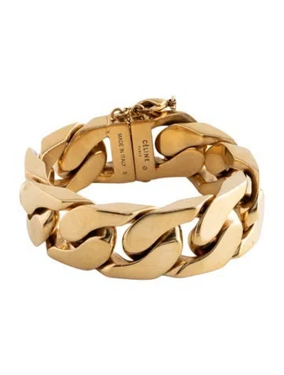 Pre-owned Celine Gourmette Curb Chain Link Bracelet, 6.25" In Multi