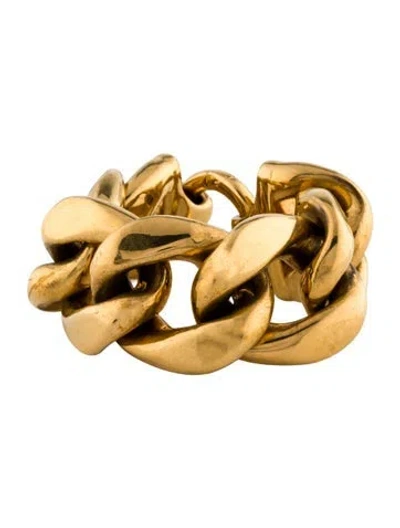 Pre-owned Celine Gourmette Curb Link Bracelet, 5.75" In Multi