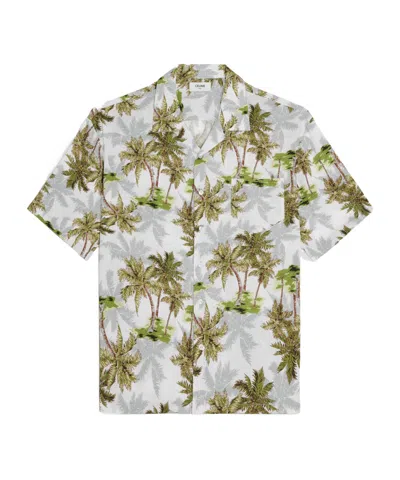 Celine Graded Palm Tree Shirt In Multicolor