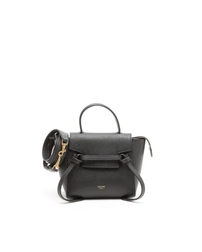 Celine Céline Grained Calfskin Pico Belt Bag In Black