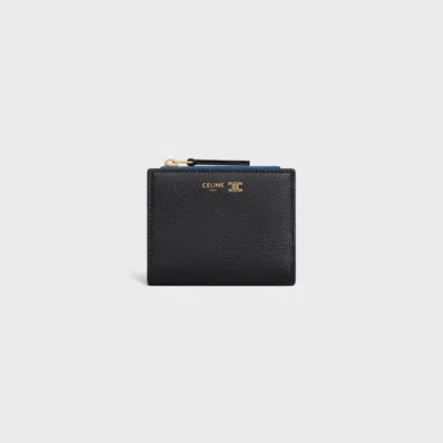 Celine Grained Leather Logo Clutch In Black