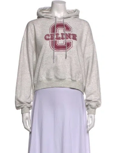 Pre-owned Celine Graphic Print Crew Neck Hoodie In Multicolor