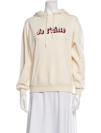 Pre-owned Celine Graphic Print Crew Neck Hoodie In Neutral
