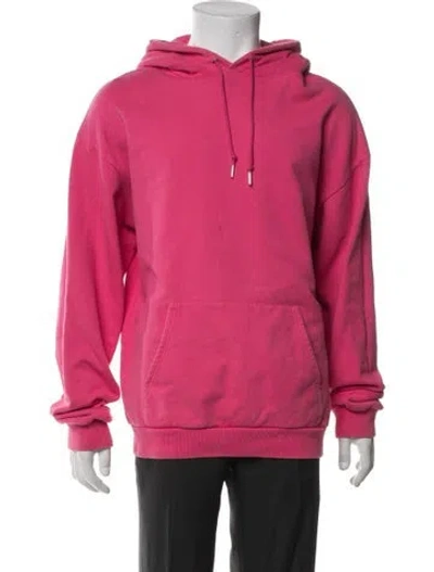 Pre-owned Celine Graphic Print Crew Neck Hoodie In Pink