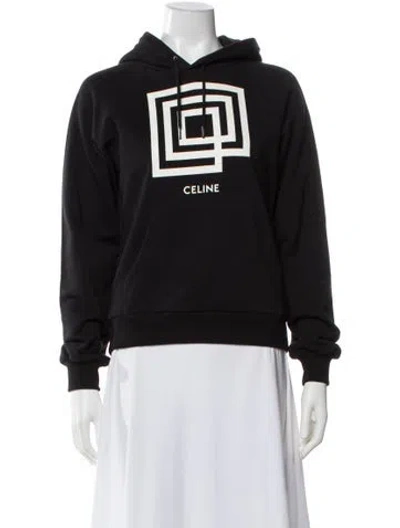 Pre-owned Celine Graphic Print Crew Neck Hoodie W/ Tags In Multi