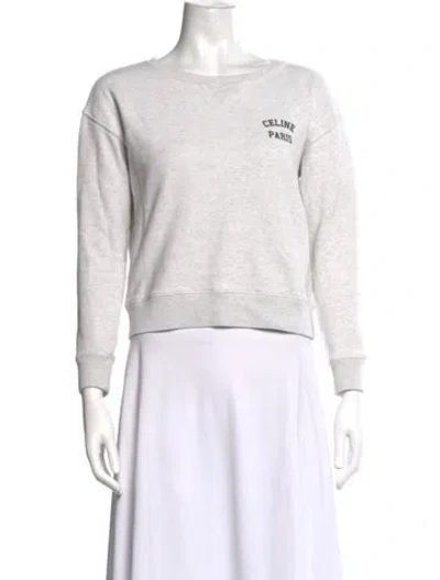 Pre-owned Celine Graphic Print Crew Neck Sweatshirt In Black/grey