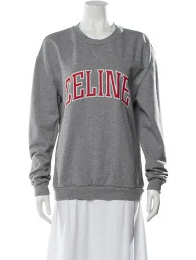 Pre-owned Celine Graphic Print Crew Neck Sweatshirt In Multi