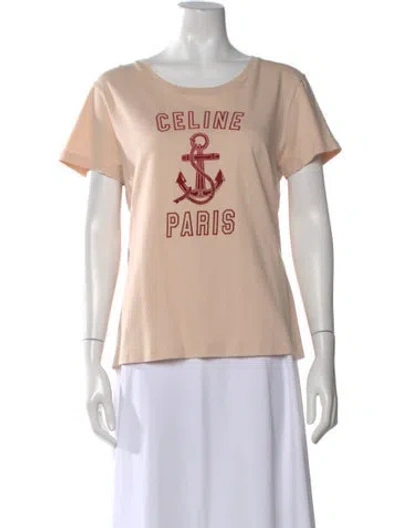 Pre-owned Celine Graphic Print Crew Neck T-shirt In Multi