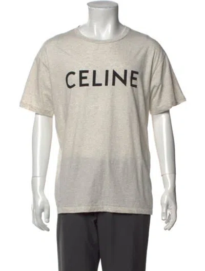 Pre-owned Celine Graphic Print Crew Neck T-shirt In Multicolor