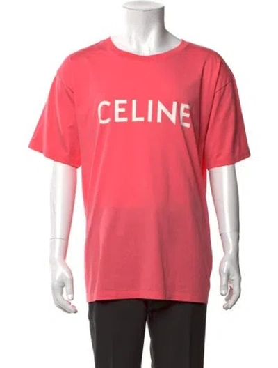 Pre-owned Celine Graphic Print Graphic Print T-shirt In Pink