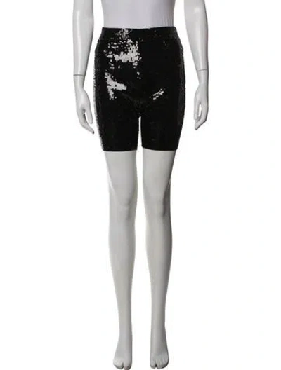 Pre-owned Celine Graphic Print Mini Shorts In Black