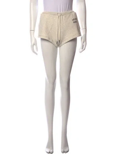 Pre-owned Celine Graphic Print Mini Shorts In Grey