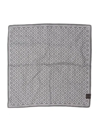 Pre-owned Celine Graphic Print Scarf In Grey