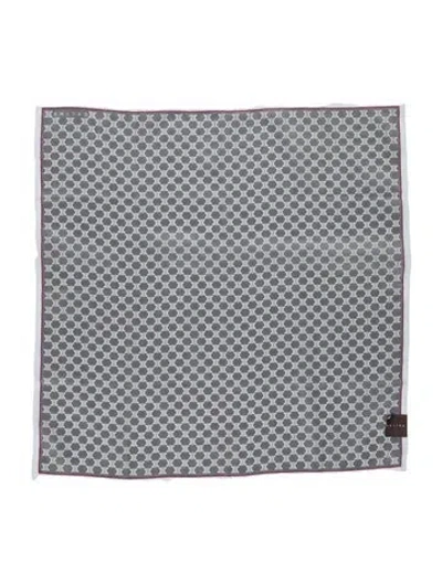 Pre-owned Celine Graphic Print Scarf In Grey