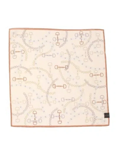 Pre-owned Celine Graphic Print Scarf In Neutrals