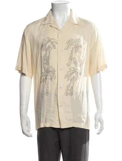 Pre-owned Celine Graphic Print Short Sleeve Shirt In Neutrals