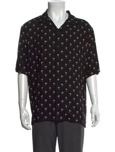 Pre-owned Celine Graphic Print Short Sleeve Shirt W/ Tags In Black