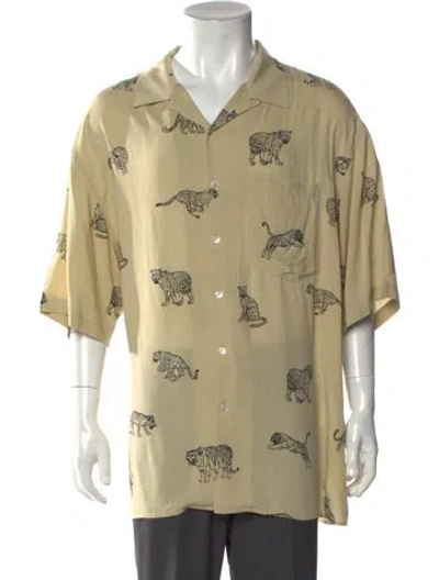 Pre-owned Celine Graphic Print Three-quarter Sleeve Shirt W/ Tags In Neutral