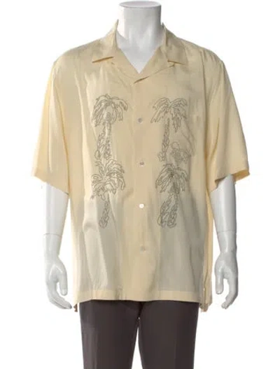 Pre-owned Celine Graphic Print Three-quarter Sleeve Shirt W/ Tags In Neutral