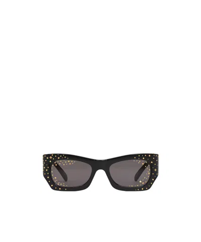 Celine Graphic S333 Sunglasses In Acetate With Crystals And Metal In Black
