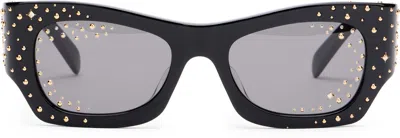 Celine Graphic S333 Sunglasses In Acetate With Crystals And Metal In Black