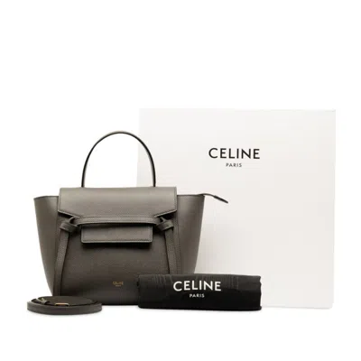 Pre-owned Celine Gray Leather Handbag Shoulder Bag ()