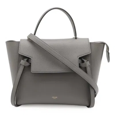 Pre-owned Celine Gray Leather Handbag Shoulder Bag ()
